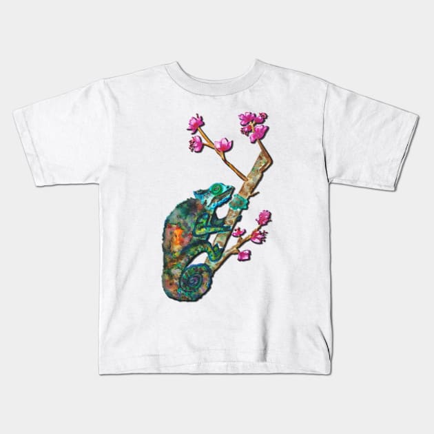 Chameleon Kids T-Shirt by nastiaart